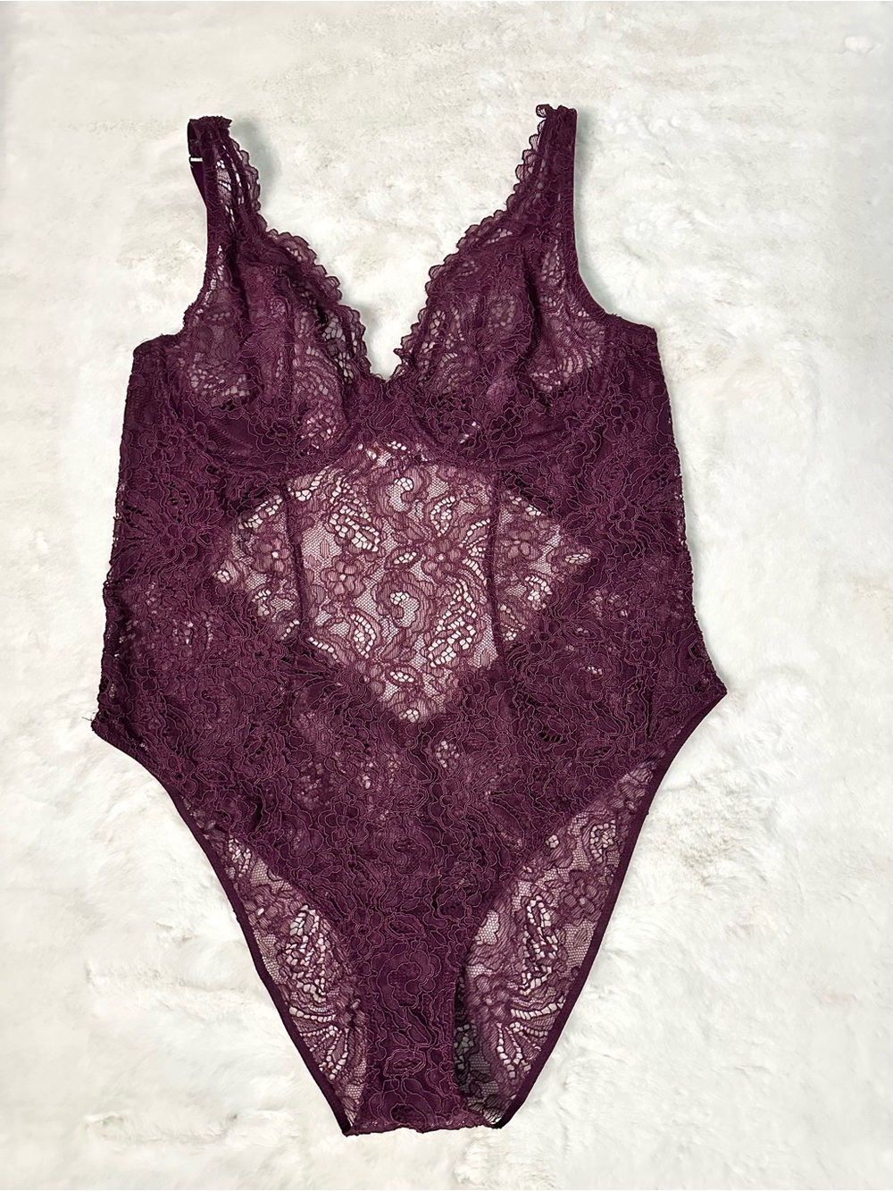 Savage X Fenty By Rihanna Lace Bodysuit - Deep Plum Sz XL NWT Whimsygoth - Picture 5 of 8